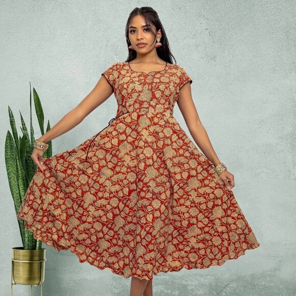 Tranquil Threads Knee-Length Dresses | Muvvas Boutique - Picture 1 of 5